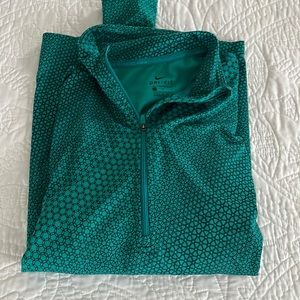 Nike dri fit long sleeve shirt with half zip
